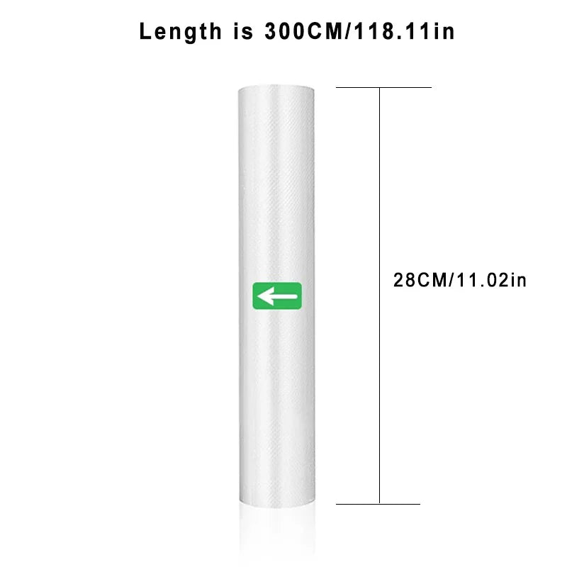 SealSmart™ 300CM Vacuum Sealer Roll Bags – Food Storage & Sous Vide Packaging
