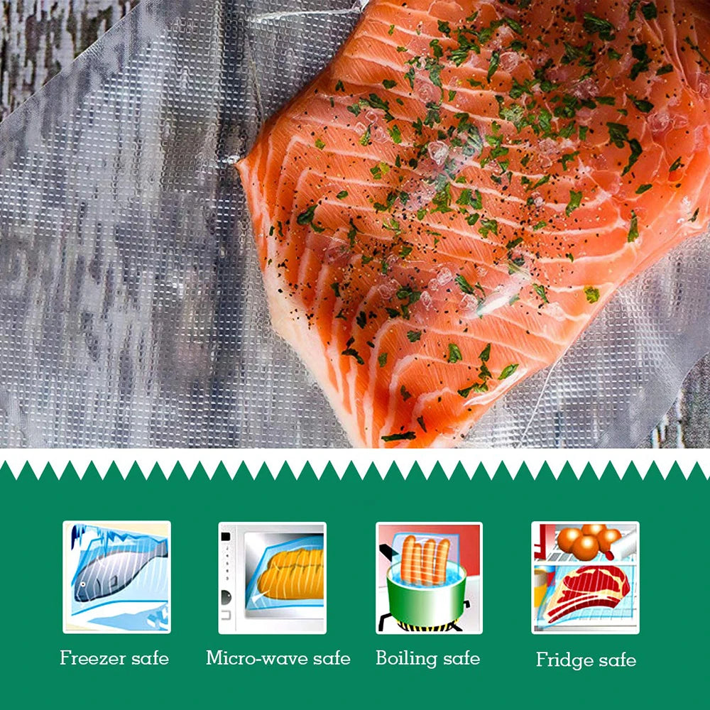 SealSmart™ 300CM Vacuum Sealer Roll Bags – Food Storage & Sous Vide Packaging