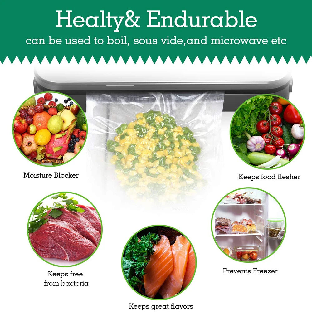 SealSmart™ 300CM Vacuum Sealer Roll Bags – Food Storage & Sous Vide Packaging