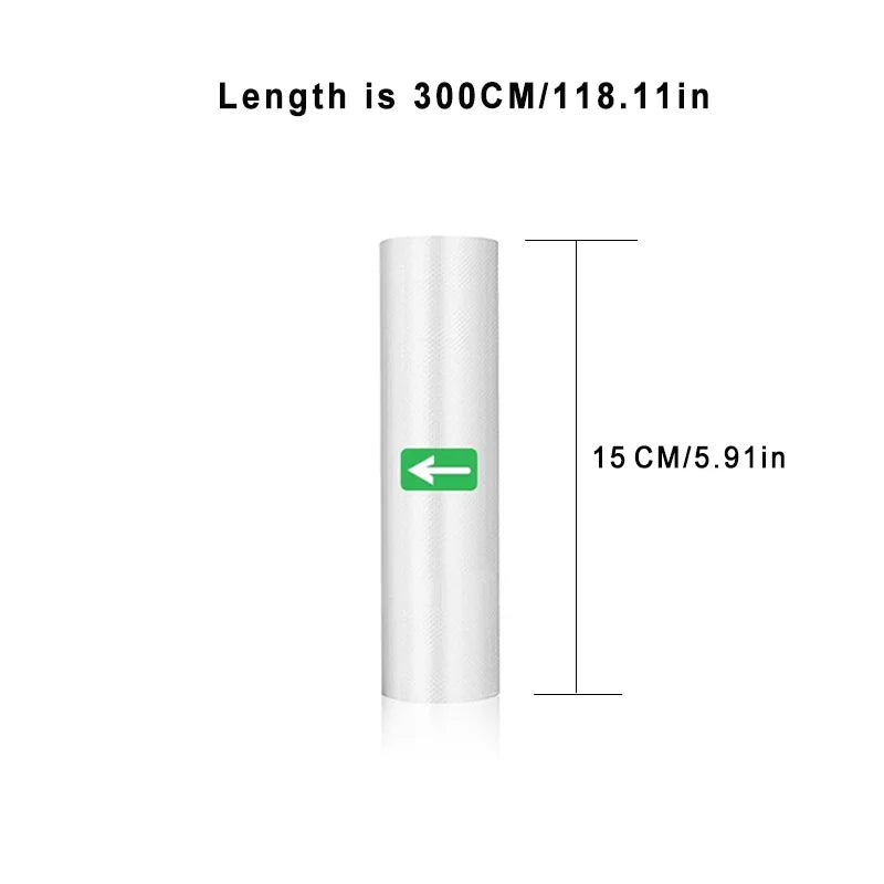 SealSmart™ 300CM Vacuum Sealer Roll Bags – Food Storage & Sous Vide Packaging