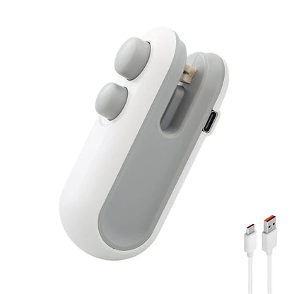 SealSmart™ 2 in 1 Rechargeable Mini Heat Bag Sealer With Cutter & Magnet